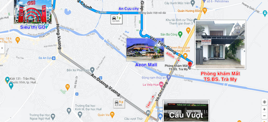 Bản đồ mới đi đến phòng khám Mắt TS.BS. Trà My